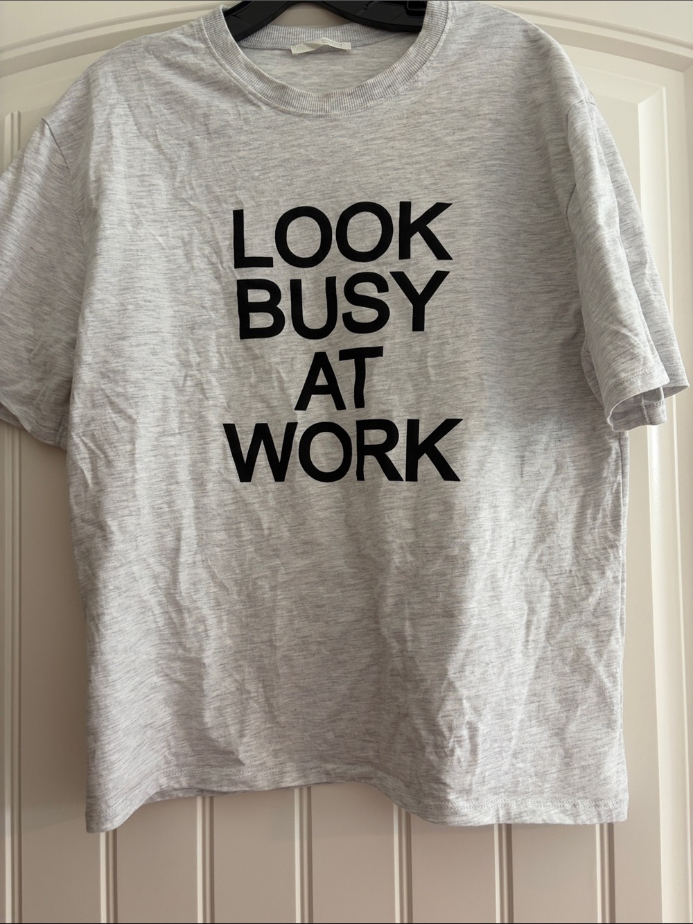 Zara Heathered Light Gray Crewneck Tee